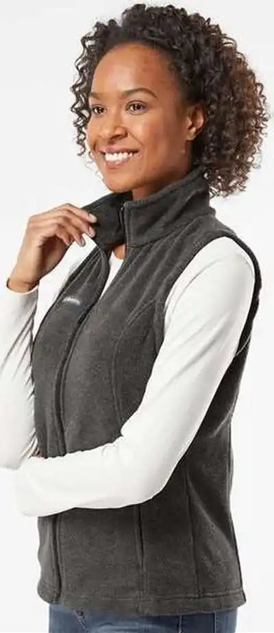 Columbia 212471 Womens Benton Springs Fleece Vest Charcoal Heather