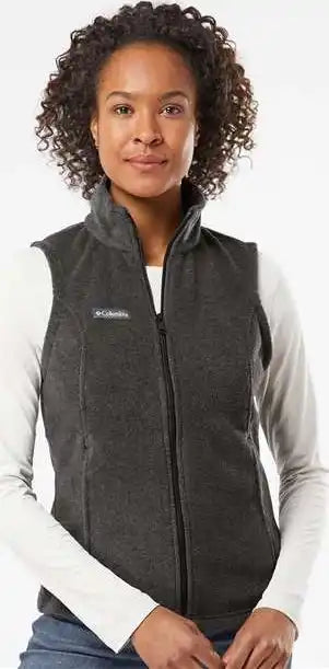 Columbia 212471 Womens Benton Springs Fleece Vest Charcoal Heather