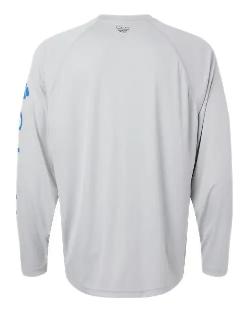 Columbia 212472 Pfg Terminal Tackleâ„¢ Long Sleeve T-shirt - Cool Grey Vivid Blue