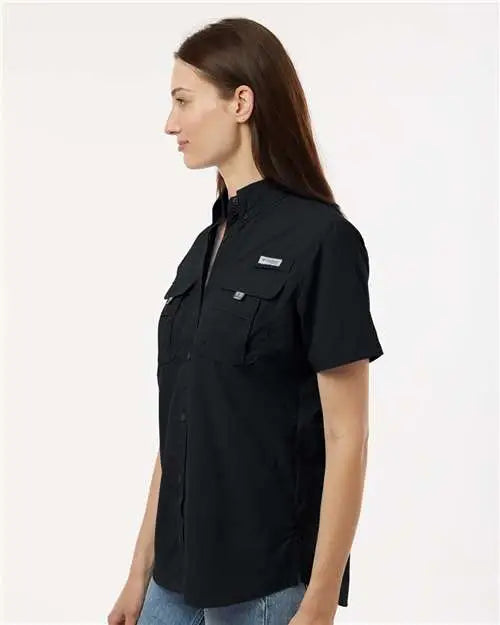 Columbia 212473 Women’s Pfg Bahamaâ„¢ Short Sleeve Shirt - Black