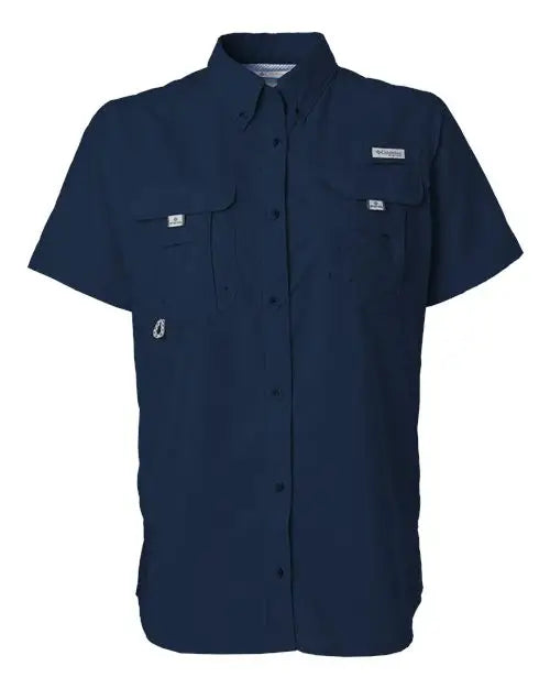 Columbia 212473 Women’s Pfg Bahamaâ„¢ Short Sleeve Shirt - Collegiate Navy