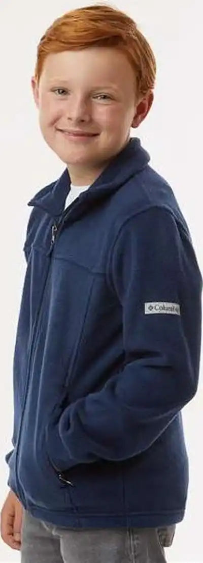 Columbia 212479 Youth Steens Mountain Ii Fleece Full Zip Jacket Collegiate Navy