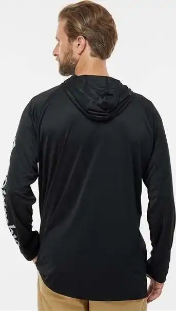 Columbia 212482 Pfg Terminal Tackle Hooded Long Sleeve t Shirt Black Cool Gray