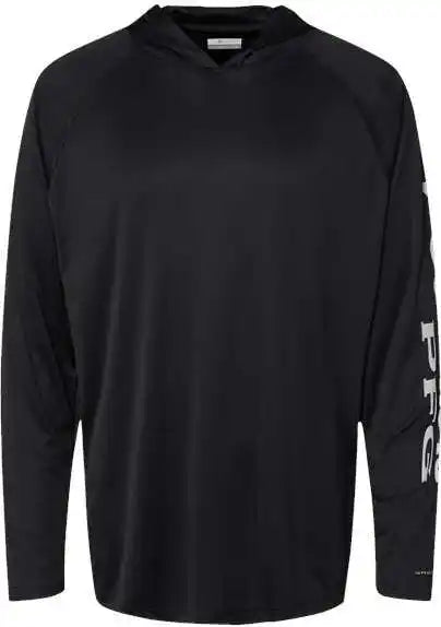 Columbia 212482 Pfg Terminal Tackle Hooded Long Sleeve t Shirt Black Cool Gray