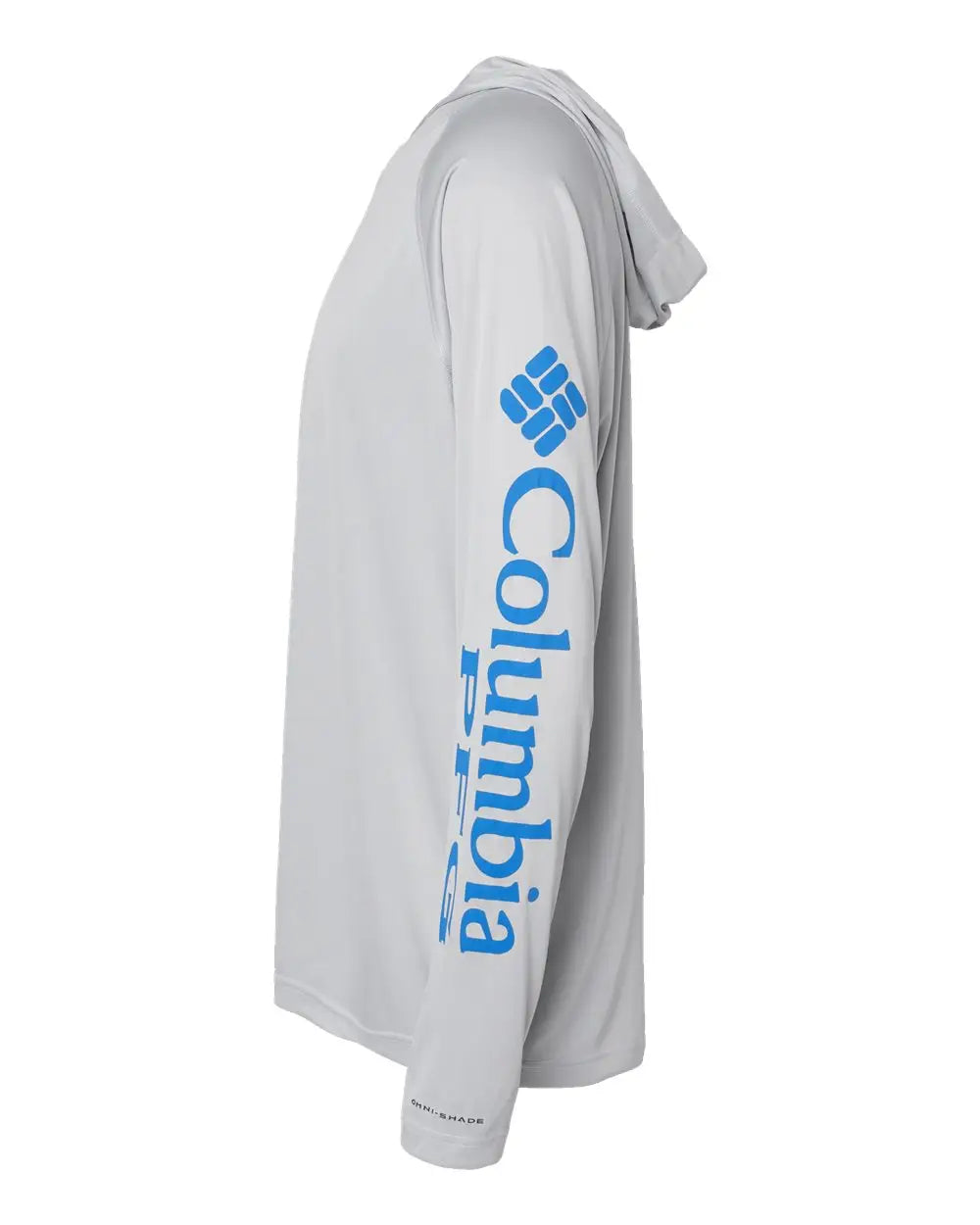 Columbia 212482 Pfg Terminal Tackle™ Hooded Long Sleeve T-shirt - Cool Grey Vivid Blue