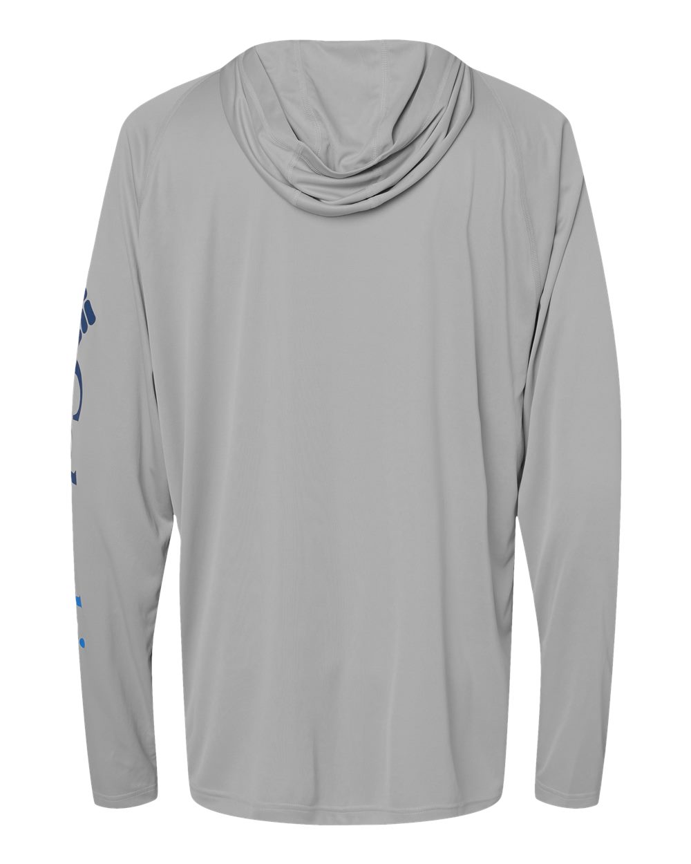 Columbia 212482 Pfg Terminal Tackle Hooded Long Sleeve T-shirt - Cool Grey Vivid Blue