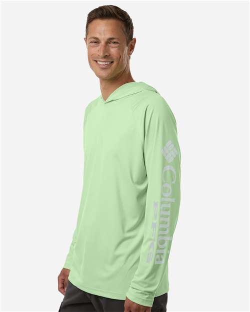 Columbia 212482 Pfg Terminal Tackle Hooded Long Sleeve T-shirt - Key West Cool Grey