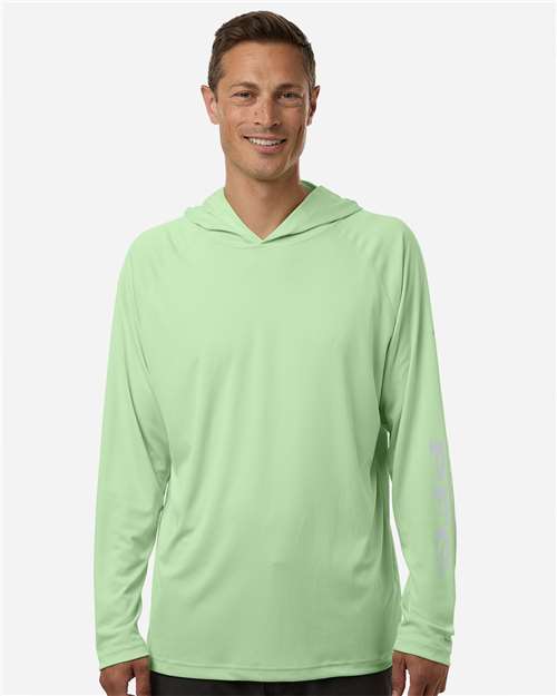 Columbia 212482 Pfg Terminal Tackle Hooded Long Sleeve T-shirt - Key West Cool Grey