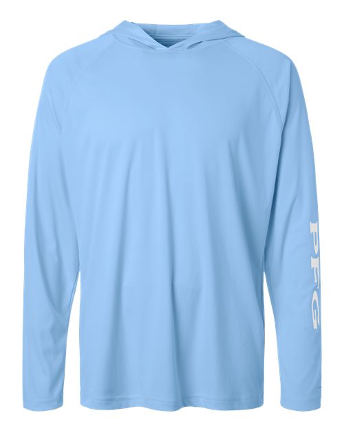 Columbia 212482 Pfg Terminal Tackle Hooded Long Sleeve T-shirt - White Cap
