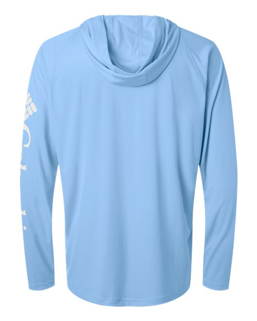 Columbia 212482 Pfg Terminal Tackle Hooded Long Sleeve T-shirt - White Cap