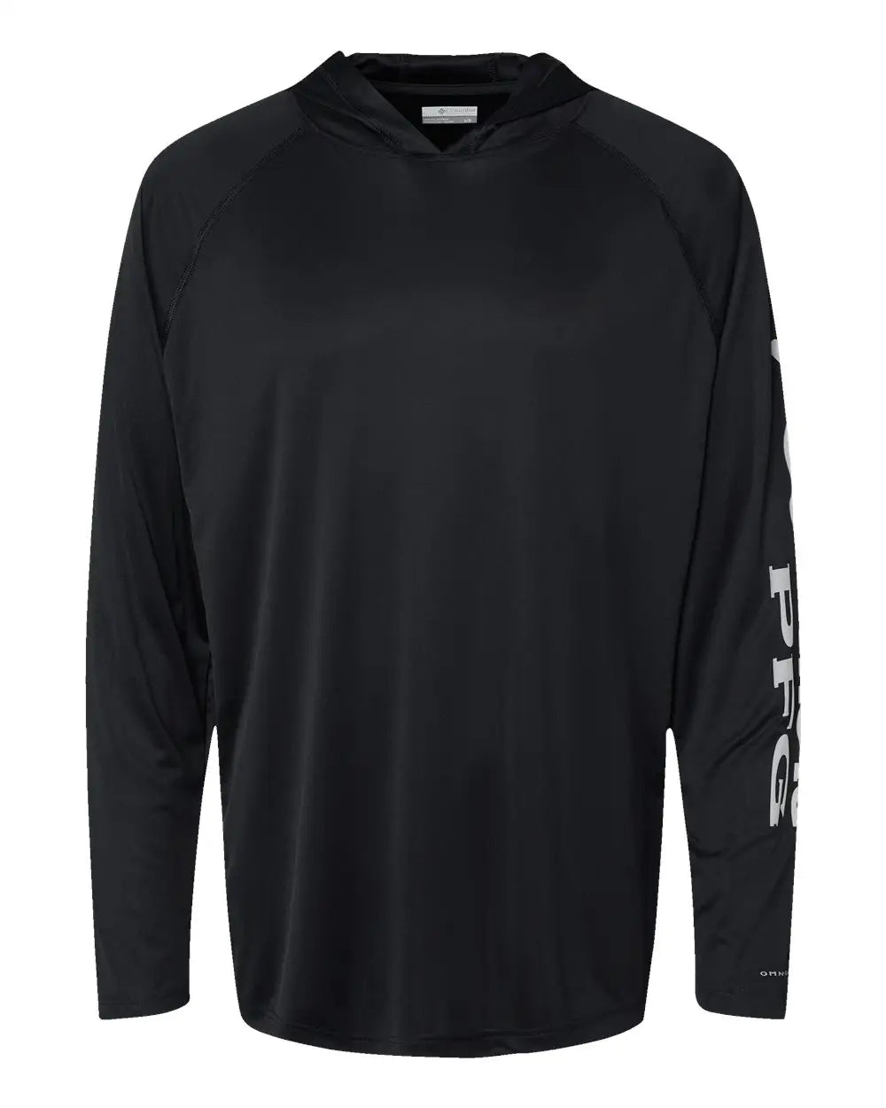 Columbia 212482 Pfg Terminal Tackleâ„¢ Hooded Long Sleeve T-shirt - Black Cool Grey