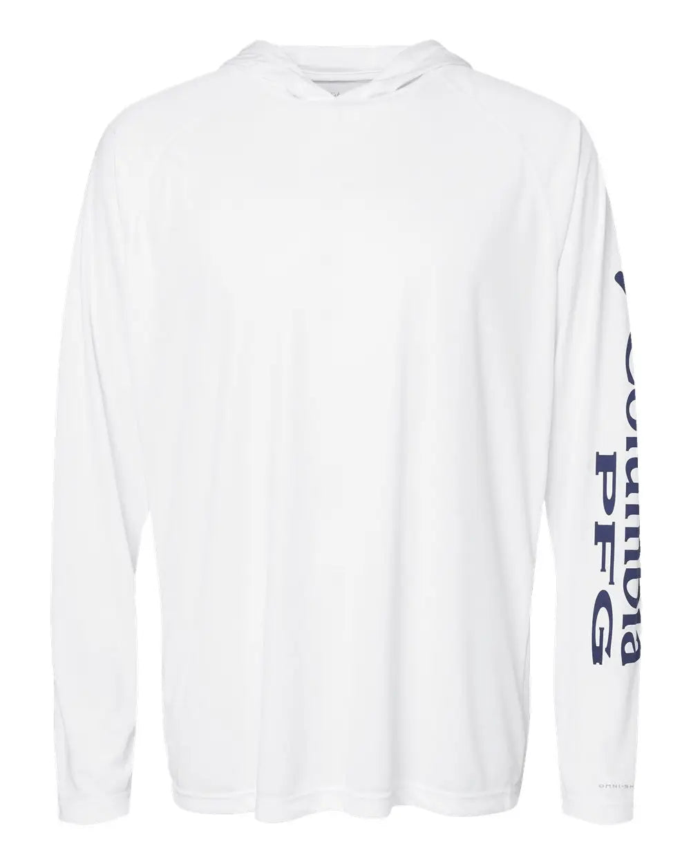 Columbia 212482 Pfg Terminal Tackleâ„¢ Hooded Long Sleeve T-shirt - White Nightshade