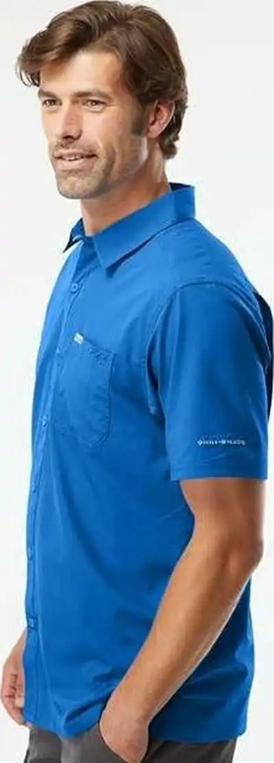 Columbia 212484 Pfg Slack Tide Camp Shirt Vivid Blue