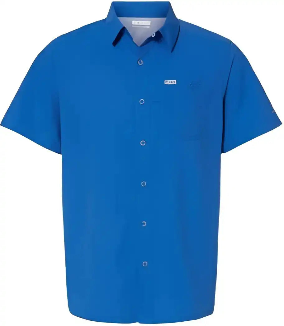 Columbia 212484 Pfg Slack Tide Camp Shirt Vivid Blue