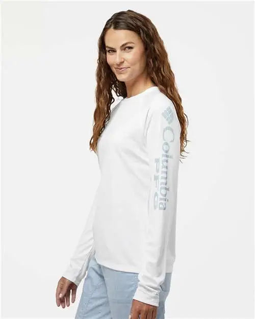 Columbia 212485 Women’s Pfg Tidal Tee™ Ii Long Sleeve - White Cirrus Grey