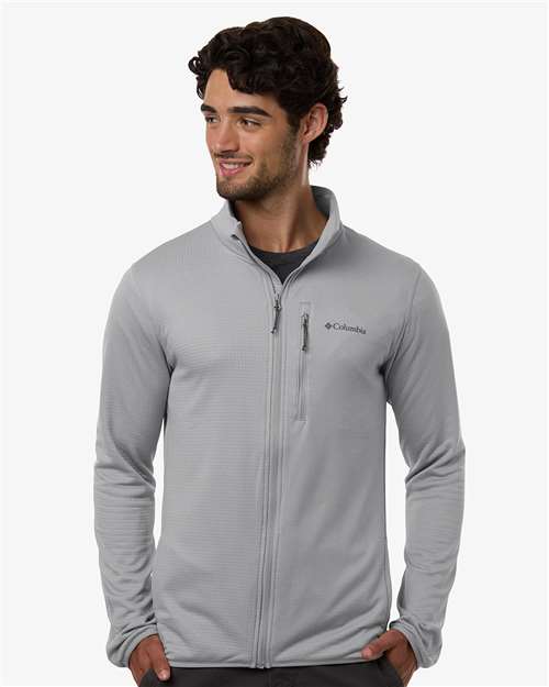 Columbia 213684 Men’s Essential Hike Grid Fleece Full-zip - Grey