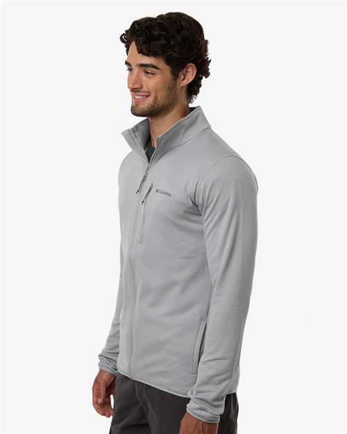 Columbia 213684 Men’s Essential Hike Grid Fleece Full-zip - Grey