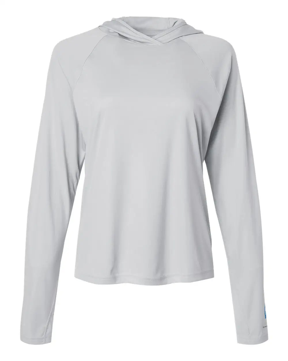 Columbia 216061 Women’s Pfg Tidal Tee Hooded Long Sleeve - Cool Gray Vivid Blue - Gray/ / Ladies Xs