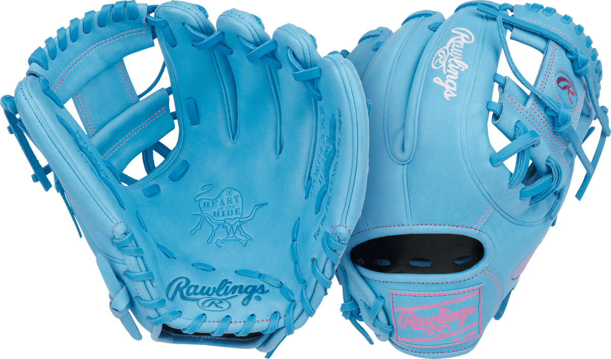 Columbia Blue Rawlings Heart of the Hide 11.5 in Baseball  Glove, Infield