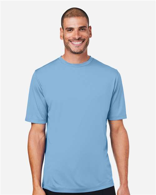 Left View of Columbia Blue Unisex Capital Performance T-Shirt - CE10