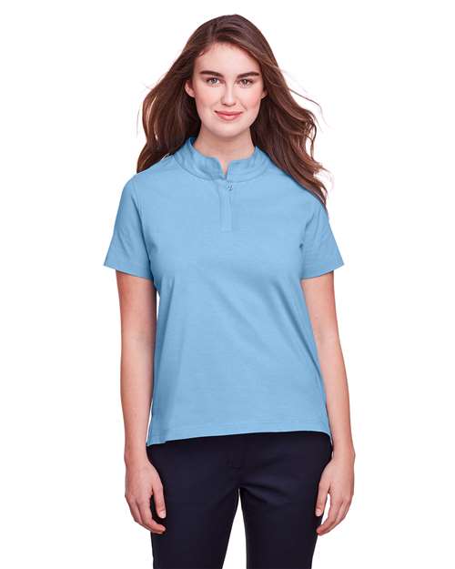 Columbia Blue Women&#39;s Lakeshore Stretch Cotton Performance Polo - UC105W