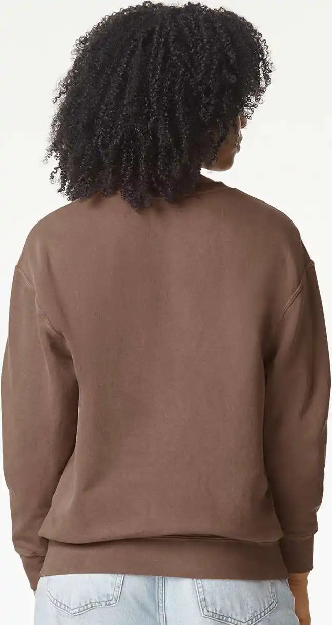 Comfort Colors 1466 Garment Dyed Lightweight Fleece Crewneck Sweatshirt Espresso