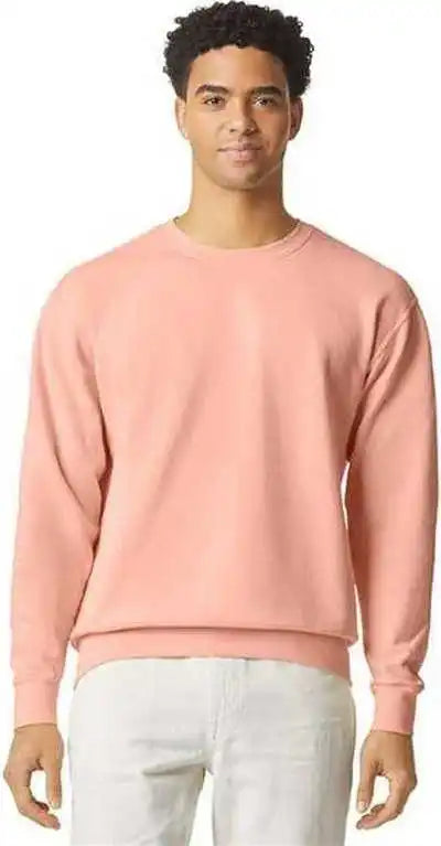 Comfort Colors 1466 Garment Dyed Lightweight Fleece Crewneck Sweatshirt - Peachy