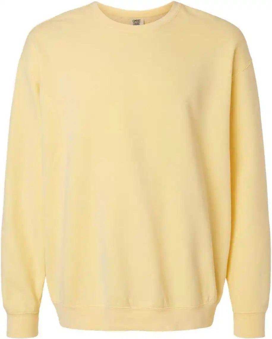 Comfort Colors 1466 Garment Dyed Lightweight Fleece Crewneck Sweatshirt Butter