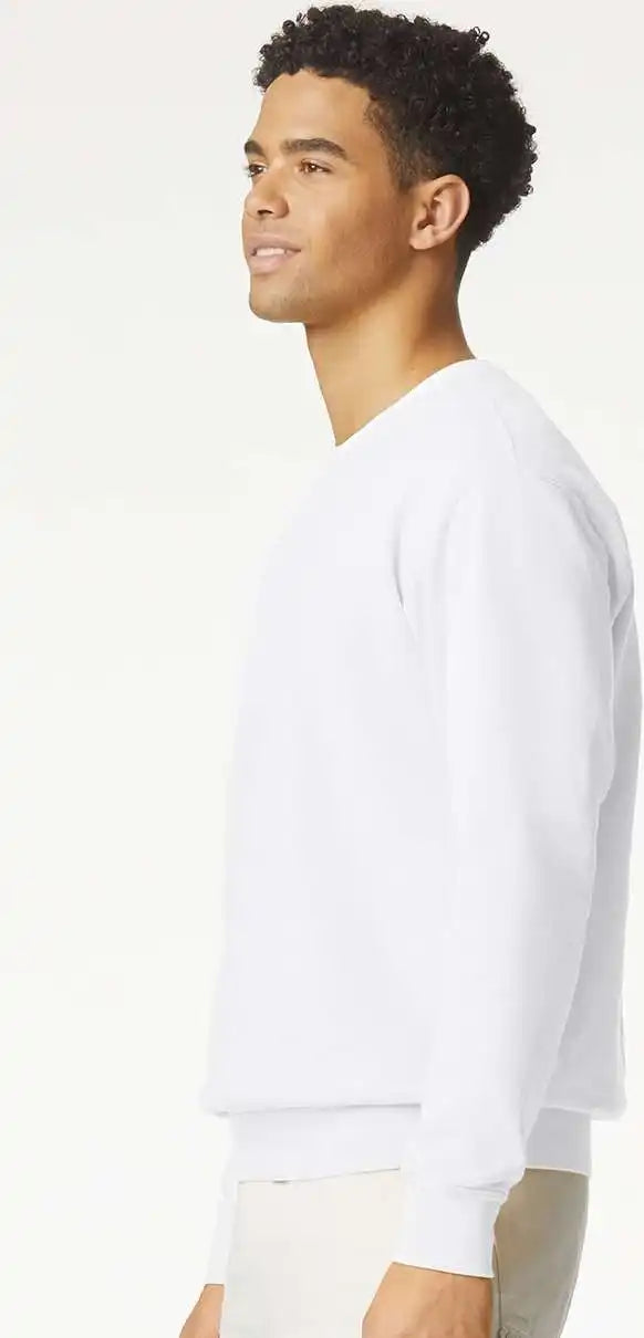 Comfort Colors 1466 Garment Dyed Lightweight Fleece Crewneck Sweatshirt White