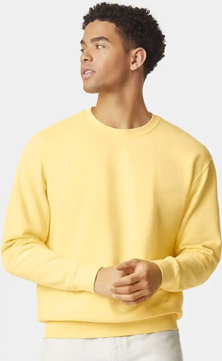 Comfort Colors 1466 Garment Dyed Lightweight Fleece Crewneck Sweatshirt Butter