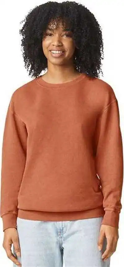Comfort Colors 1466 Garment Dyed Lightweight Fleece Crewneck Sweatshirt - Yam