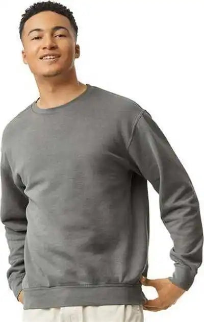 Comfort Colors 1466 Garment Dyed Lightweight Fleece Crewneck Sweatshirt - Gray