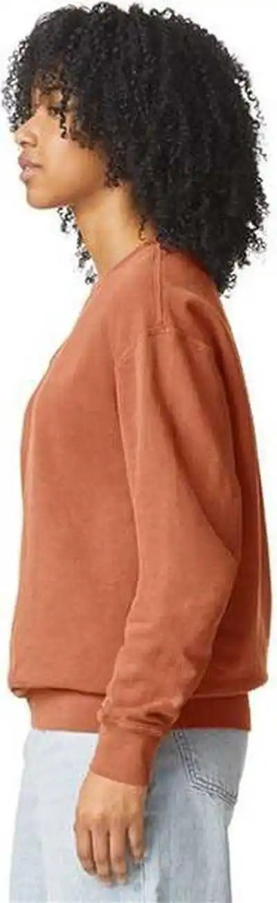 Comfort Colors 1466 Garment Dyed Lightweight Fleece Crewneck Sweatshirt - Yam