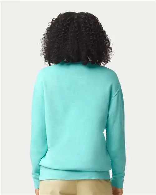 Comfort Colors 1466c Garment-dyed Lightweight Fleece Crewneck Sweatshirt - 1466 - Chalky Mint