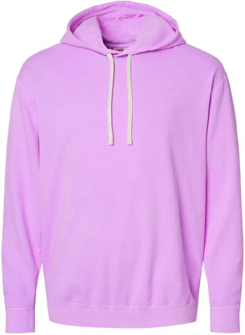 Comfort Colors 1467 Garment Dyed Lightweight Fleece Hooded Sweatshirt Neon Violet