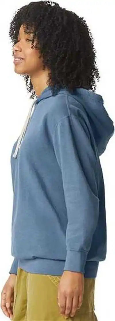 Comfort Colors 1467 Garment Dyed Lightweight Fleece Hooded Sweatshirt Blue Jean