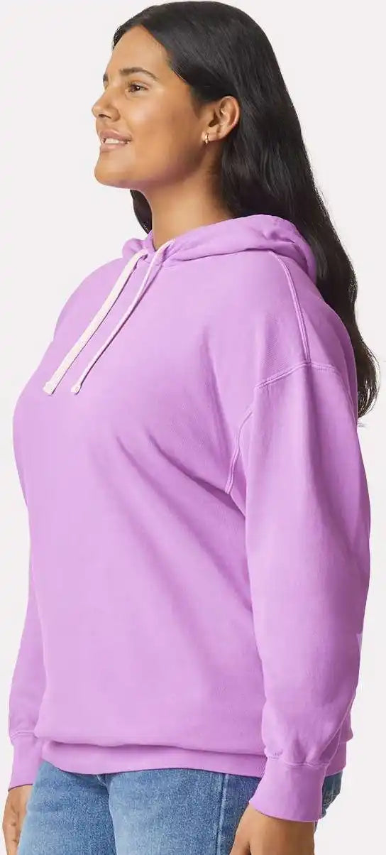 Comfort Colors 1467 Garment Dyed Lightweight Fleece Hooded Sweatshirt Neon Violet