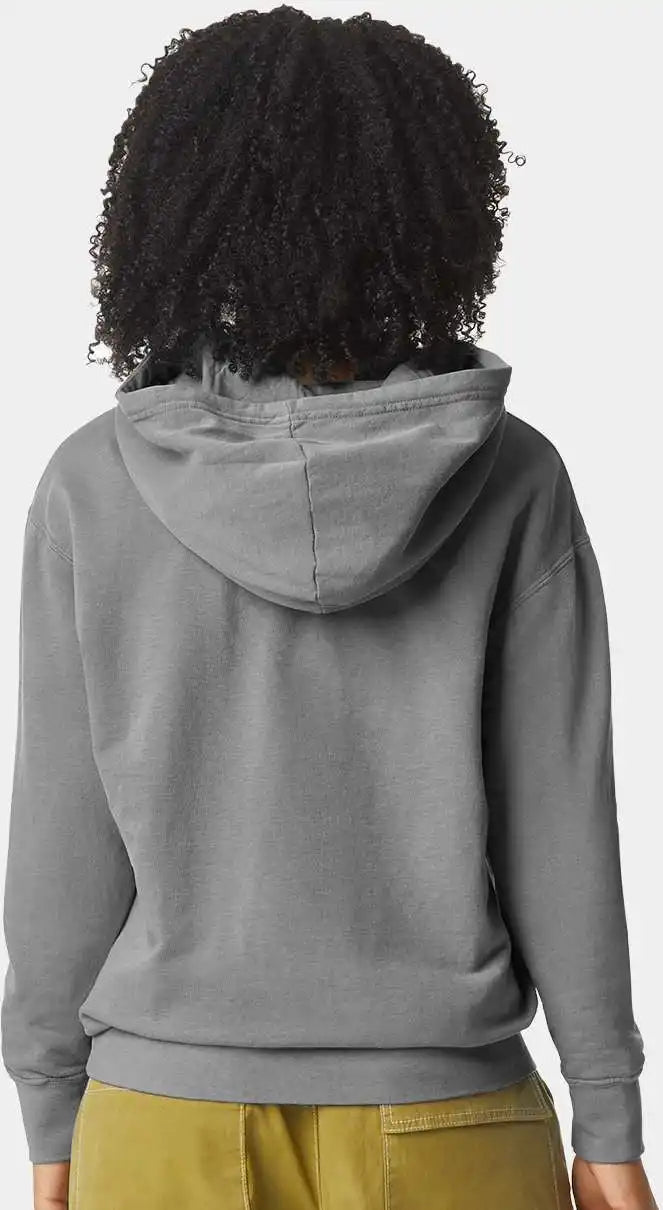 Comfort Colors 1467 Garment Dyed Lightweight Fleece Hooded Sweatshirt Gray