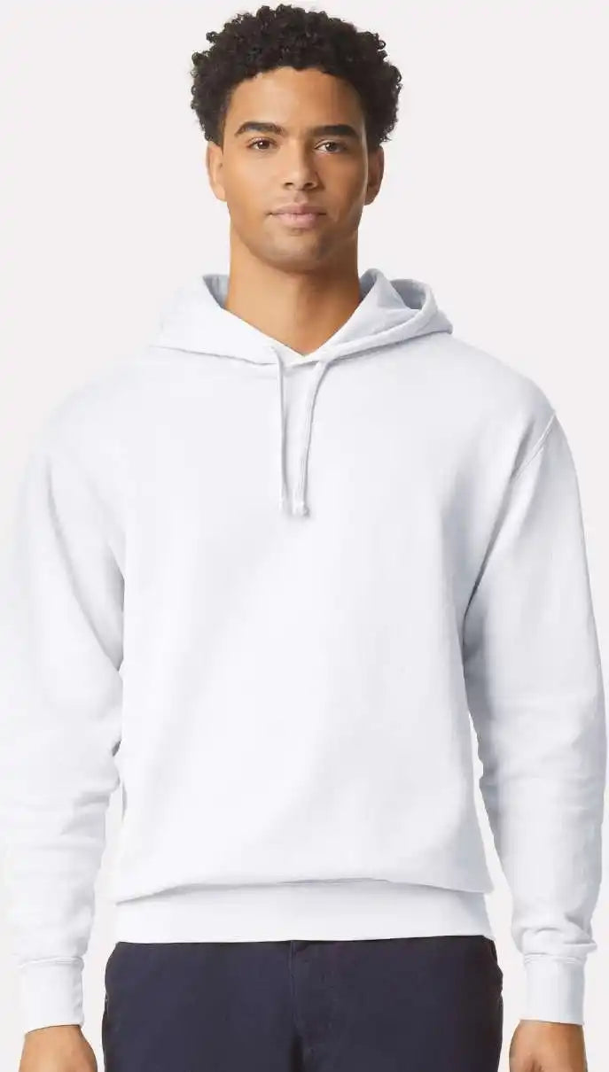Comfort Colors 1467 Garment Dyed Lightweight Fleece Hooded Sweatshirt White