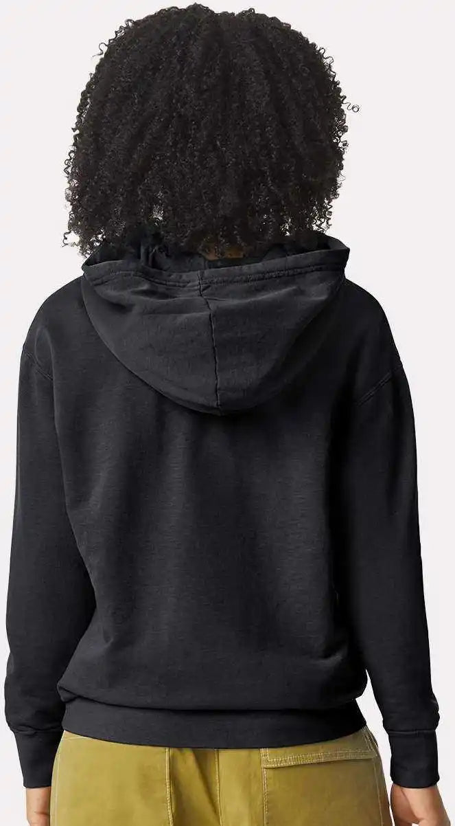 Comfort Colors 1467 Garment Dyed Lightweight Fleece Hooded Sweatshirt Black