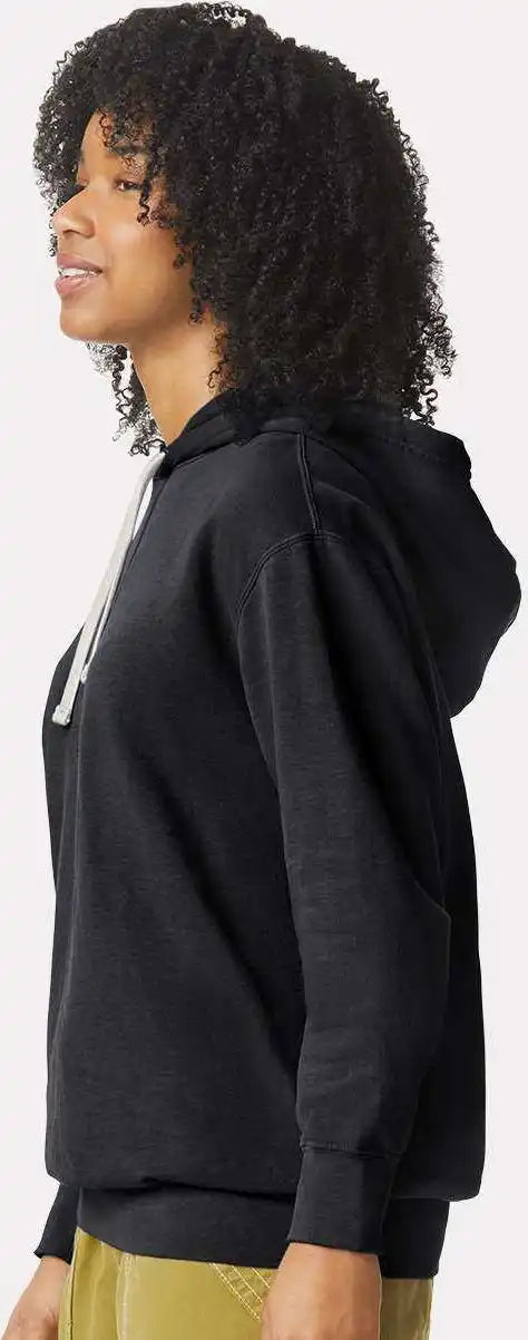 Comfort Colors 1467 Garment Dyed Lightweight Fleece Hooded Sweatshirt Black