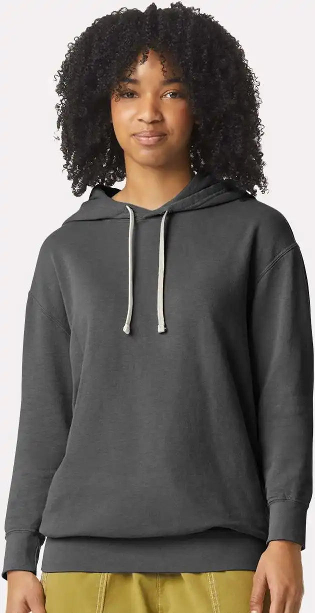Comfort Colors 1467 Garment Dyed Lightweight Fleece Hooded Sweatshirt - Pepper
