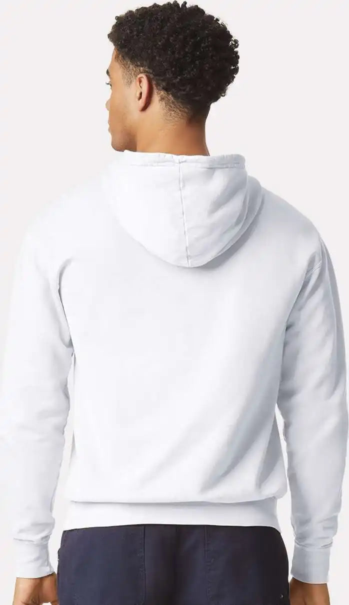 Comfort Colors 1467 Garment Dyed Lightweight Fleece Hooded Sweatshirt White