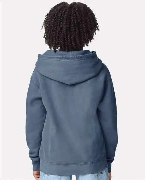Comfort Colors 1467y Garment-dyed Youth Lightweight Fleece Hooded Sweatshirt - Blue Jean