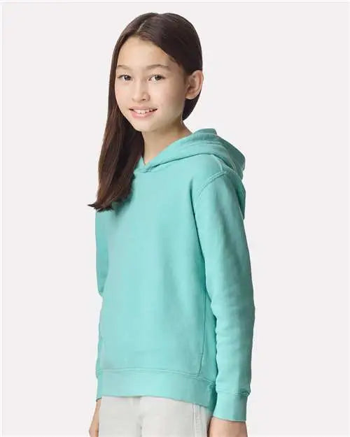 Comfort Colors 1467y Garment-dyed Youth Lightweight Fleece Hooded Sweatshirt - Chalky Mint