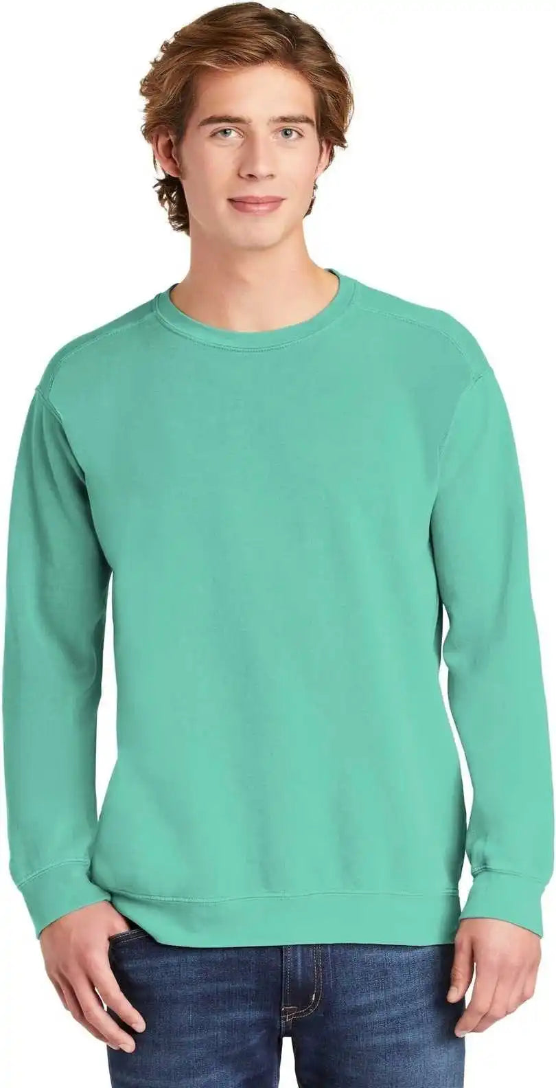 Comfort Colors 1566 Ring Spun Crewneck Sweatshirt - Chalky Mint