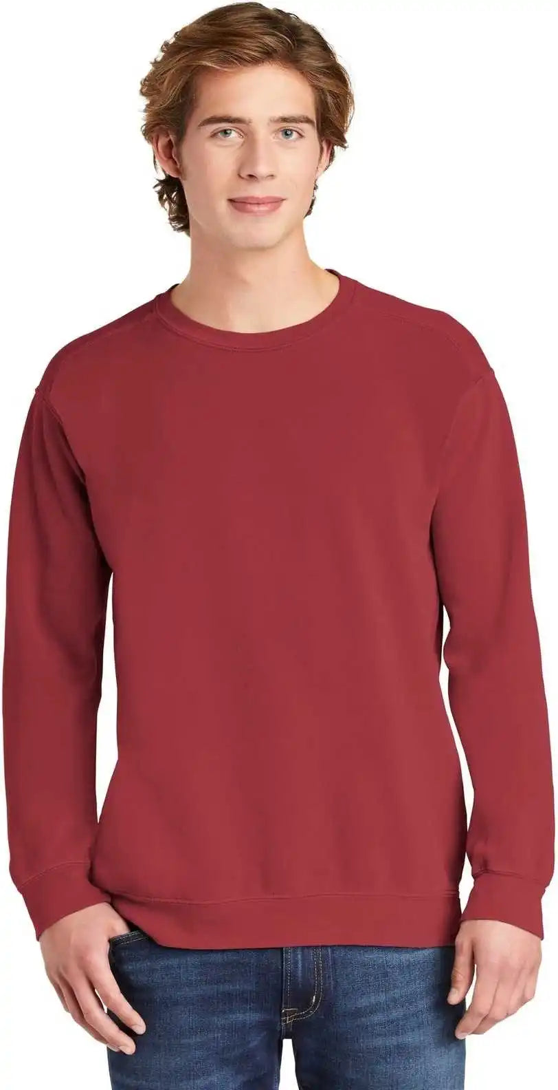 Comfort Colors 1566 Ring Spun Crewneck Sweatshirt Crimson