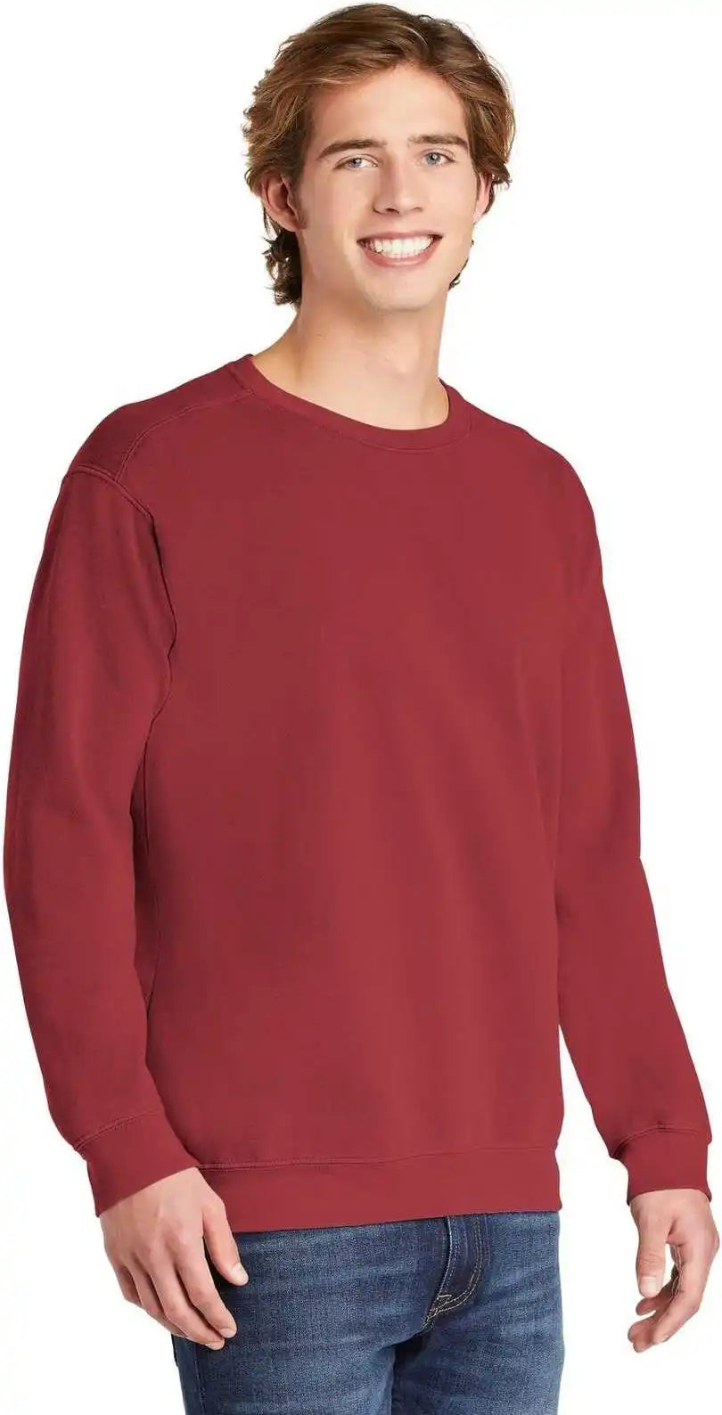 Comfort Colors 1566 Ring Spun Crewneck Sweatshirt Crimson