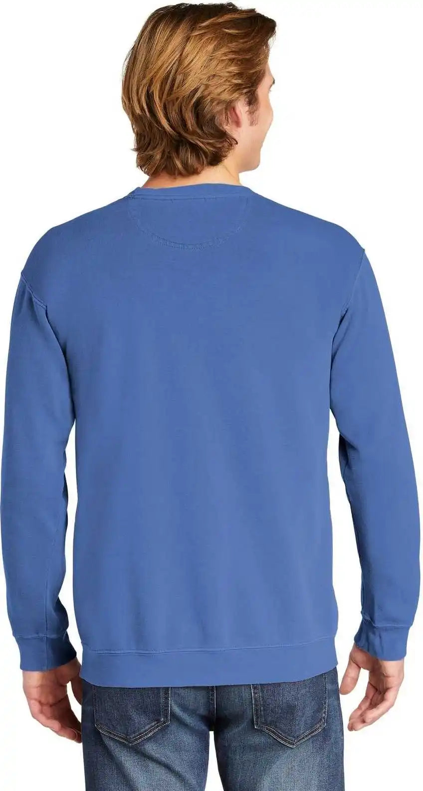 Comfort Colors 1566 Ring Spun Crewneck Sweatshirt - Flo Blue