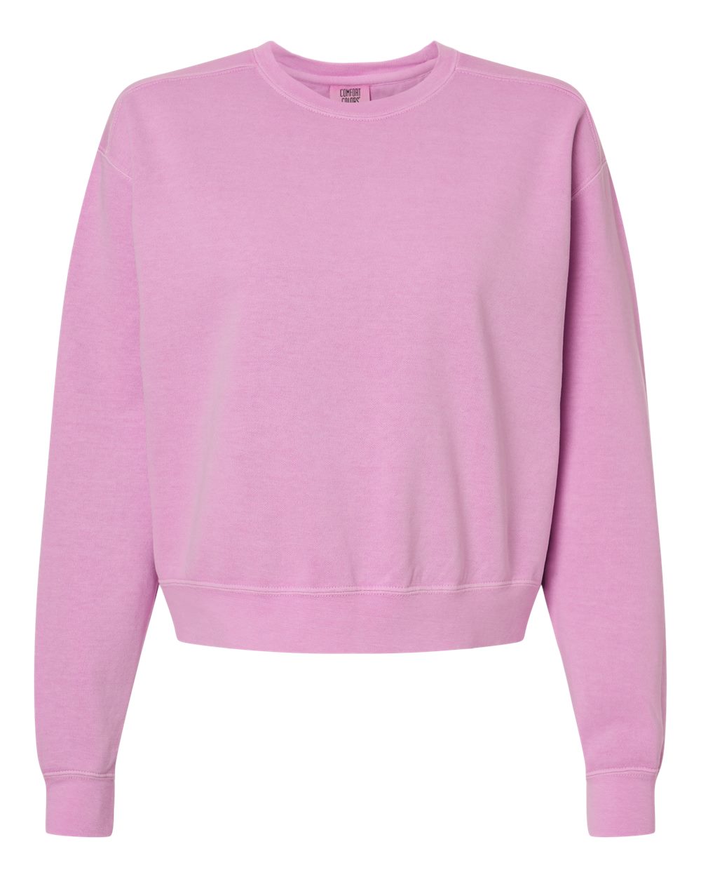 Comfort Colors 1566l Women’s Garment-dyed Mid-length Crewneck Sweatshirt - Rose Quartz